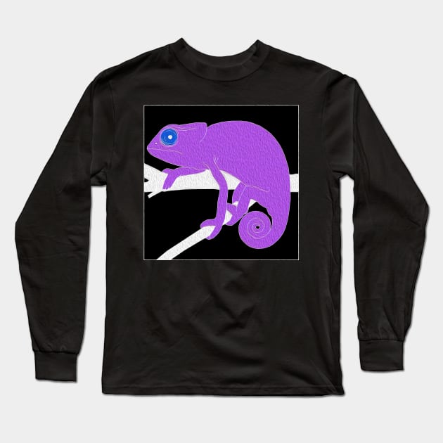 Trippy Chameleon Long Sleeve T-Shirt by edajylix